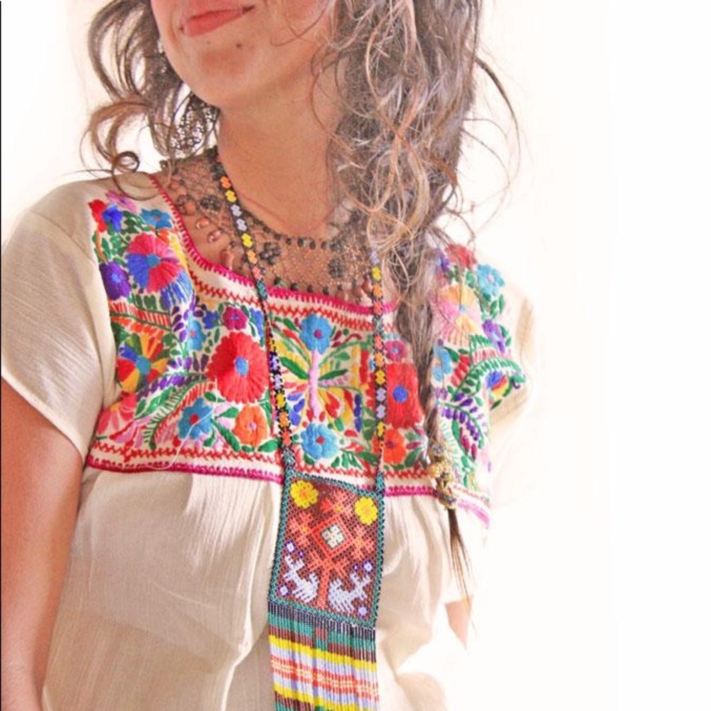 Butterfly Blouse Mexican Embroidery